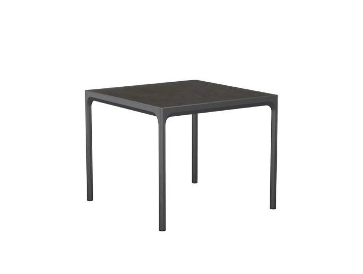 HOUE - FOUR Outdoor Tisch, 90 x 90 cm, dunkelgrau / graphit