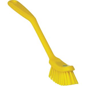Vikan Spülbürste medium, Kunststoffgriff mit PBT-Borsten, gelb, Länge 29 cm