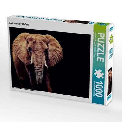 CALVENDO Puzzle Afrikanischer Elefant | 1000 Teile Lege-Größe 64x48cm Foto-Puzzle für glückliche Stunden