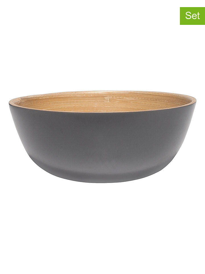 Ibili 2er-Set: Snackschalen in Grau - Ø 15 cm - onesize