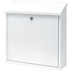 Vepa Bins, Briefkasten, V-part - Wandbrievenbus Malagan - Galvanized steel Powder Coated - wit - Brievenbus (8713631012954)