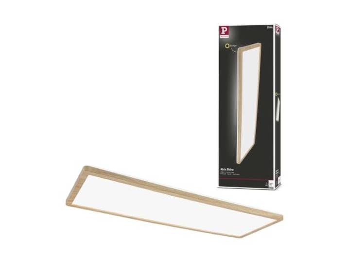 Paulmann 71036 LED Panel Atria Shine Deckenleuchte mit Backlight eckig IP44 22W 2300lm 580x200mm Holzoptik Kunststoff 4000K Badleuchte