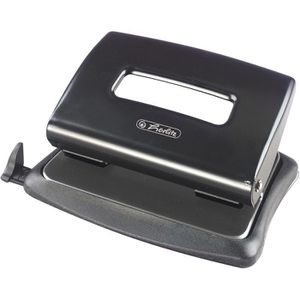 Herlitz Locher 1610492, 1,6 mm, schwarz, Bürolocher, Stanzleistung ca. 16 Blatt