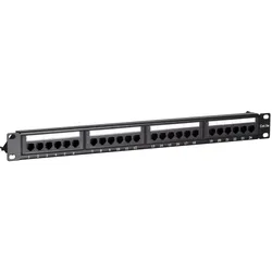 Ds-It CAT 5e, UTP Netzwerk-Patchpanel, 19”, 24-fach., Server Zubehör, Schwarz