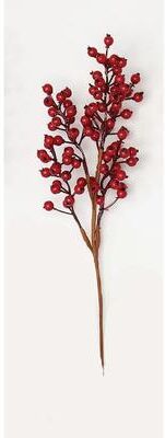 Worth Imports "11"" Weatherproof Berry Spray, Red, Set of 5 - Red"
