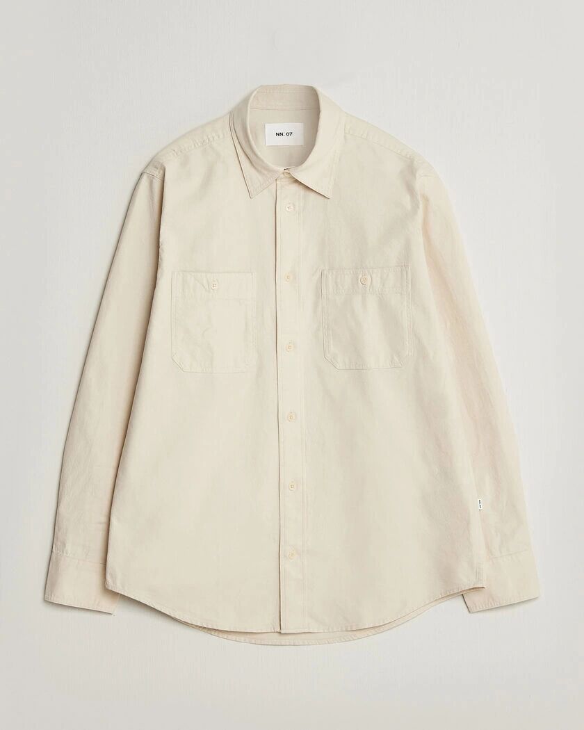 NN07 Colby Twill Overshirt Ivory