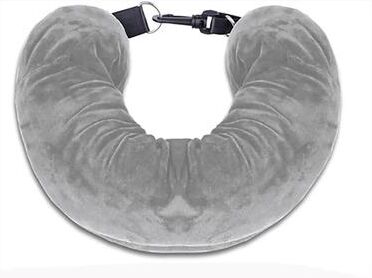 Uplifted Finds Fillable Travel Neck Pillow Stuff With Clothes Portable Pillowcase Storage Bag ultra Soft Fuzz Gray