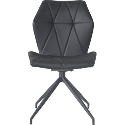 Esszimmerstuhl BYLIVING "Imke", schwarz (schwarz, schwarz), B:62cm H:90,5cm T:62cm, Metall, Stühle, Esszimmerstuhl, 2er-Set, gemütlicher Esszimmerstuhl mit Steppung, 360 Grad drehbar