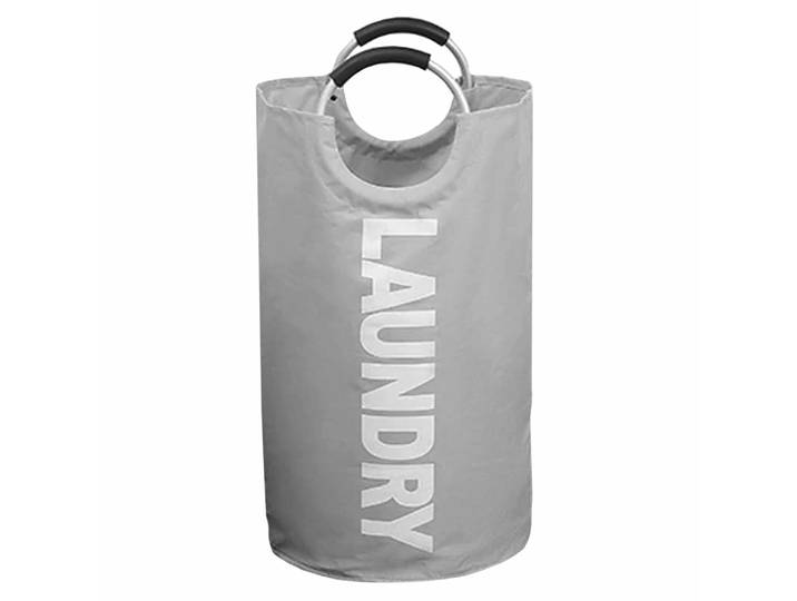 QUVIO Wasmand met handvaten - 82 L - Lichtgrijs