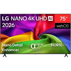 LG 75NU800B6LA (75", NU800B, LCD, 4K, 2026), TV, Schwarz