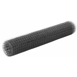 vidaXL Drahtzaun Stahl mit PVC-Beschichtung 10x1 m Grau