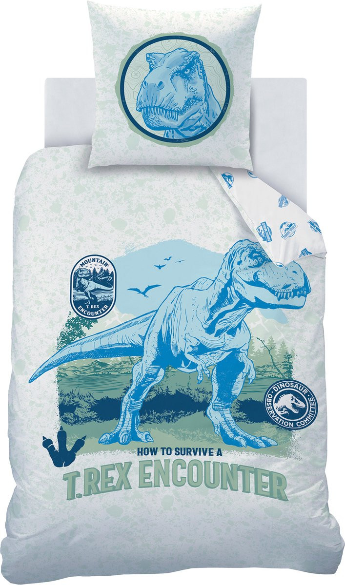 Jurassic World Dekbedovertrek Encounter Eenpersoons 140 x 200 cm Katoen