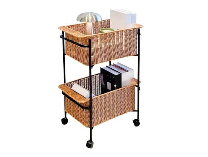 Rollbarer Aufbewahrungswagen, mobiles Utility-Organizer-Rack Couchtisch For Küche, Wohnzimmer und Badezimmer