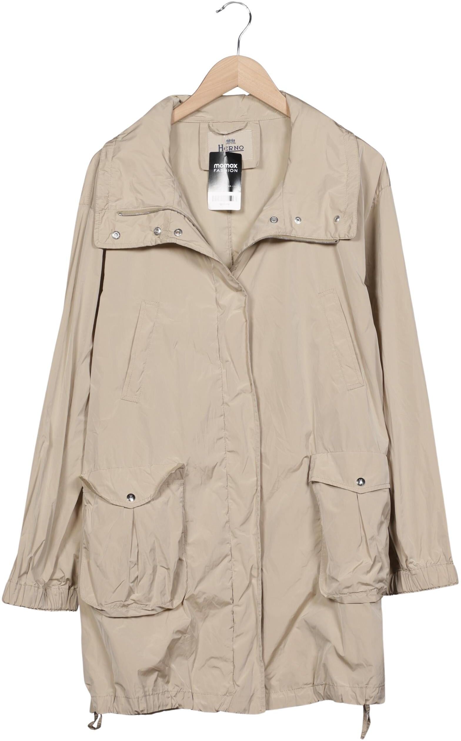Herno Damen Mantel, Beige, Gr. EU 44 (IT 50), Synthetik - Second Hand