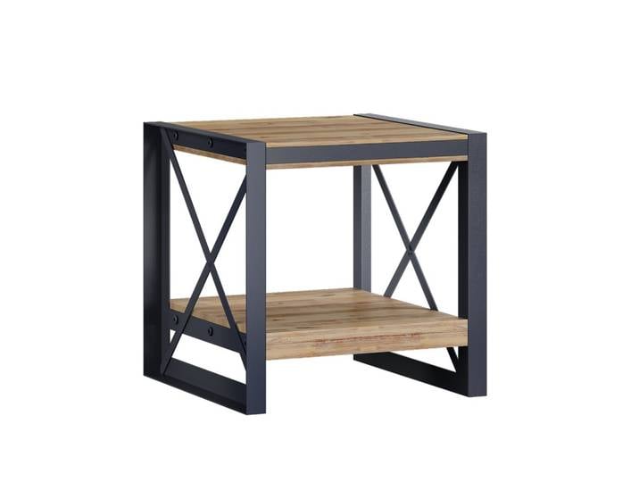 Main Möbel Couchtisch Couchtisch 70x70cm 'Montreux' Akazie & Metall schwarz