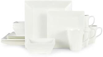 Mikasa Delray Square 16-Piece Dinnerware Set, Service for 4