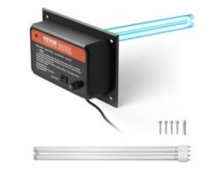 VEVOR Purificateur d'Air Conduit CVC Maison 36 W Épurateur d'Air de Conduit de Climatisation, Longueur Onde 254 nm, Lumière UV UVC, avec Ampoule UV 411 mm, Purification Puissante, pour Climatiseur