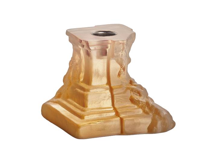 Kosta Boda Bougeoir Rocky Baroque 95 mm Brume d ambre'
