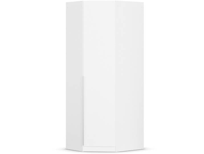 Eckkleiderschrank RAUCH Kleiderschrank Eckschrank Schrank Garderobe Ankleide MEMPHIS , weiß, B:87cm H:210cm T:74cm, Holzwerkstoff, Schränke, Eckkleiderschrank, platzsparend, viel Stauraum, voll aufgelegter Spiegel MADE IN GERMANY