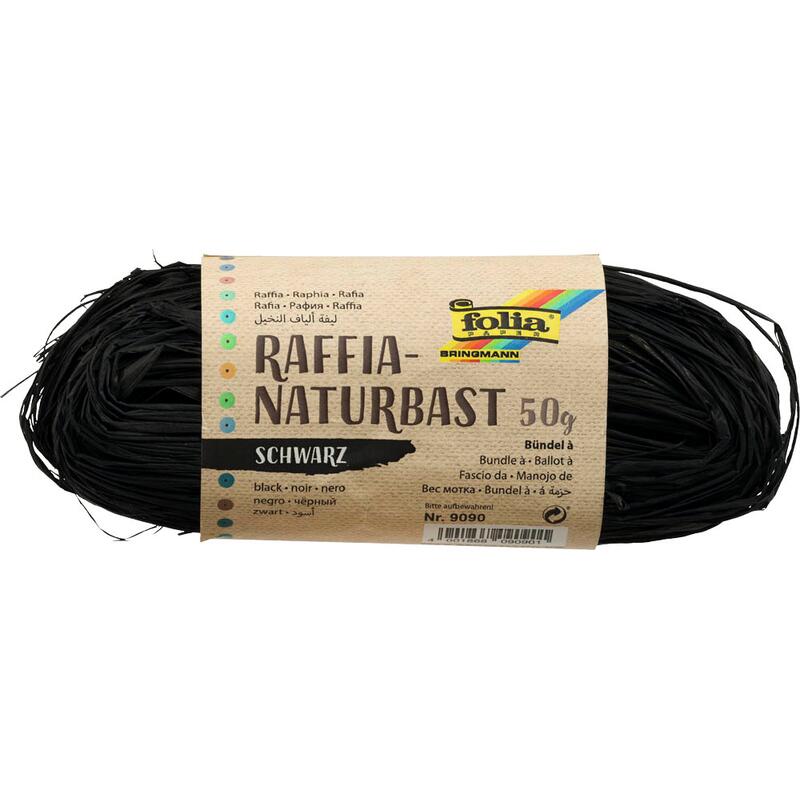 folia Raffia-Naturbast schwarz 9090