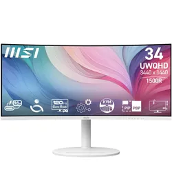 MSI Modern MD342CQPWDE / / / 4ms/3340x1440 UWQHD (3440 x 1440 Pixel, 34"), Monitor, Weiss