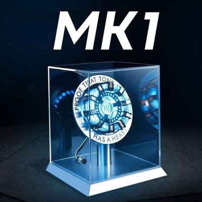 Inspired Finds Stark MK1 Arc Reactor LED Lamp Metal Alloy USB Light With Voice Control, Collectible Gift For Fans white