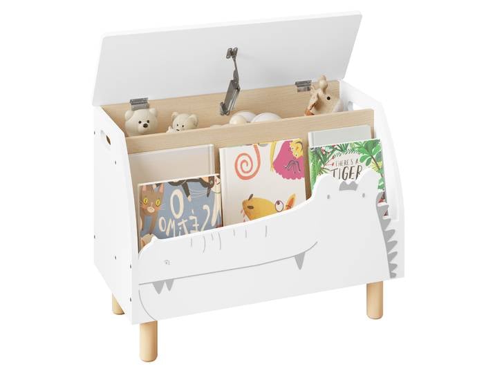WOLTU Bibliothèque pour enfants, étagère de rangement pour enfants avec couvercle, boîte à jouets pour enfants pour la maternelle, présentoir de magazines de lecture