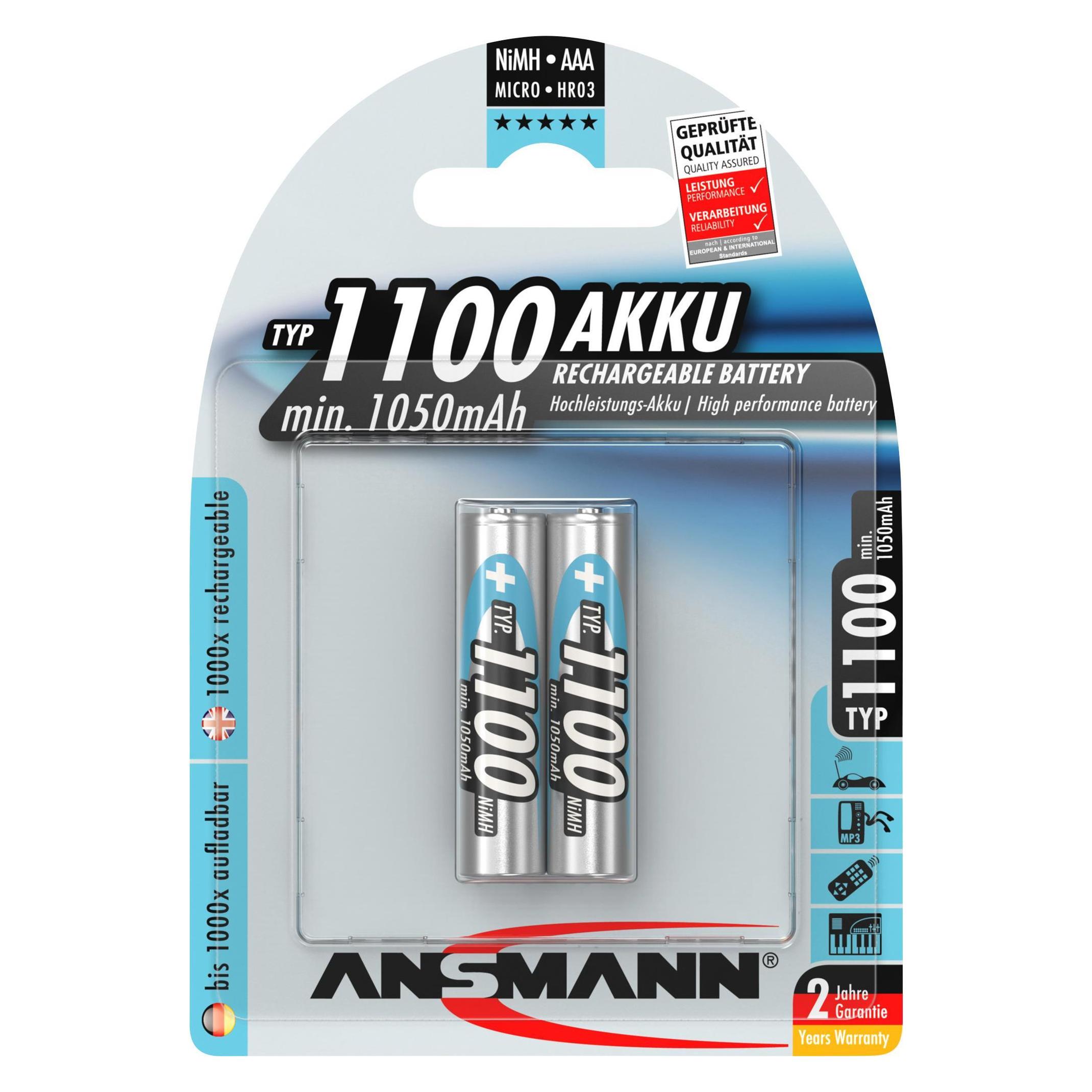 Ansmann AAA (2 Stk., AAA, 1050 mAh) (5035222)