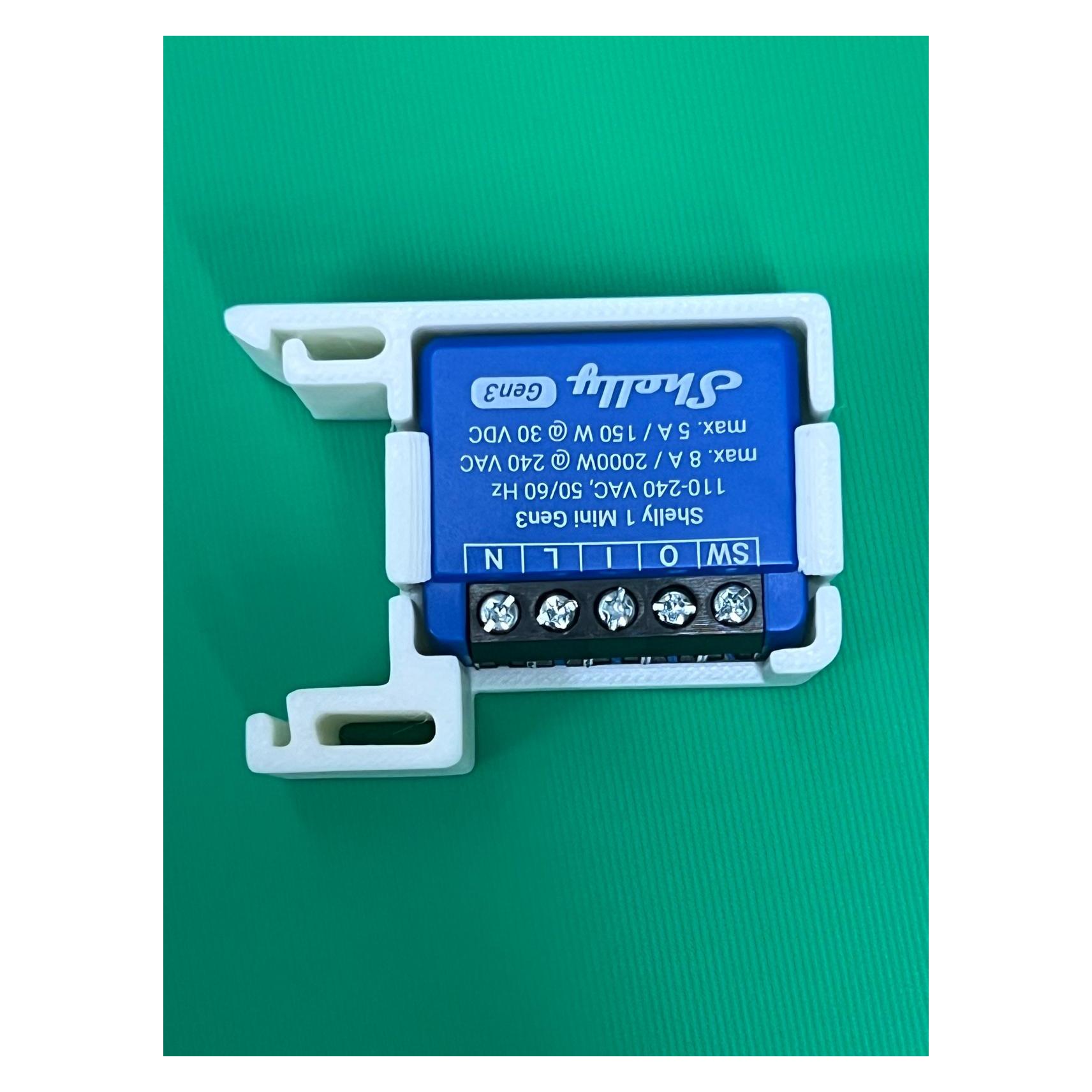 Soixx 4er-Pack Hutschienenhalter für Shelly Mini Gen3 DIN Rail 35 mm Hutschiene Halter 90 Grad (68657977)