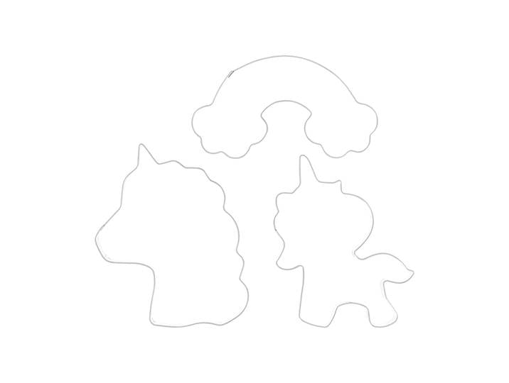 Nordwik Emporte pièces Nordwik en forme de licorne, 3 pièces Acier inoxydable