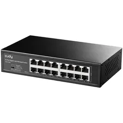 Cudy Switch (GS1016E) (16 Ports), Netzwerk Switch, Schwarz