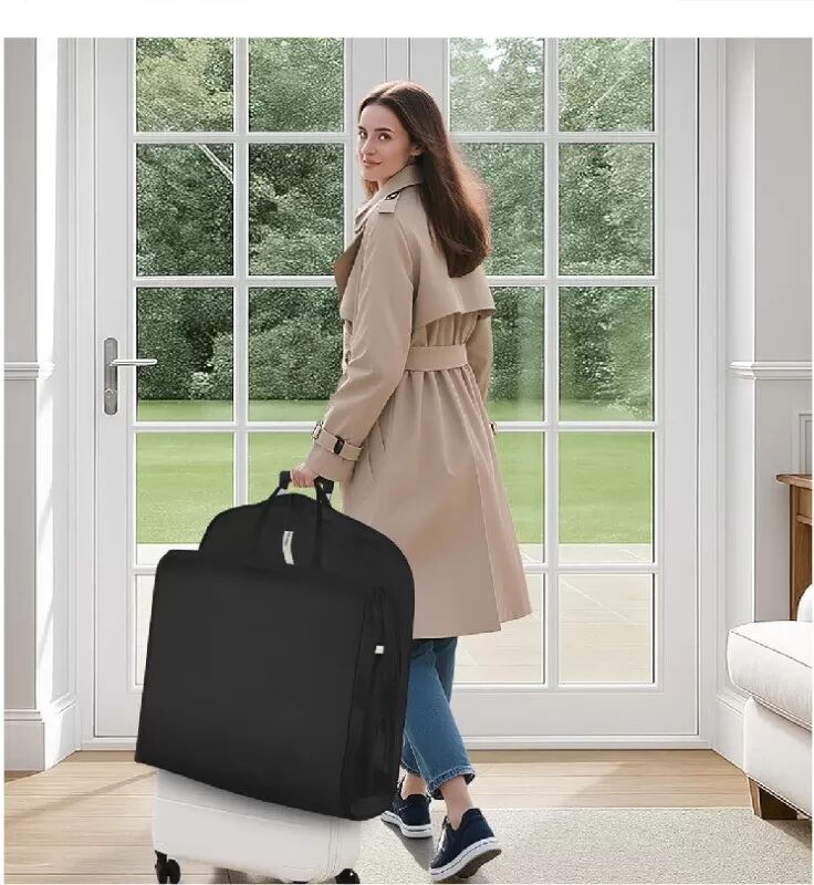 INF Faltbare Vliesstoff-Staubschutzhülle für Hochzeitskleider - Kleidersack Schwarz