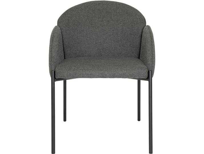 Stuhl Julia 1 Dunkelgrau, Schwarz Stoff - Material: Stoff, Stahl