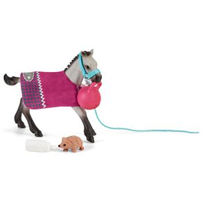 schleich Spielfigur HORSE CLUB 42534, ab 5 Jahre, Spielspaß mit Fohlen, 12 x 8 cm, 6 Teile