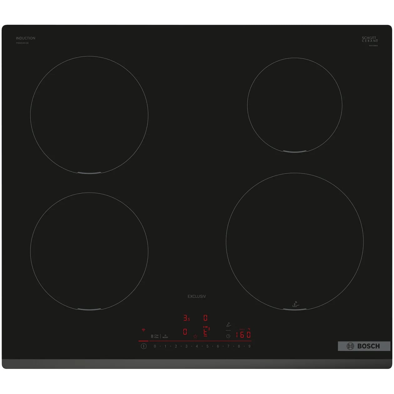 Bosch PIE631HC1M EXCLUSIV Inductie kookplaat Zwart
