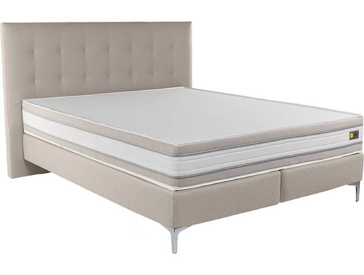 Boxspringbett RELAX BY BICO CHARLOTTE beige 160x200cm fest