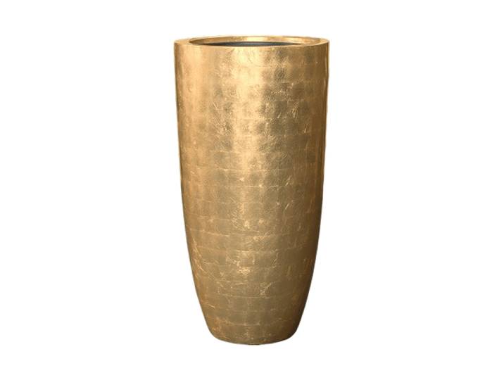 Hoher Blumentopf „Metallic Partner“, verschiedene Grössen Glossy Gold Baq Design