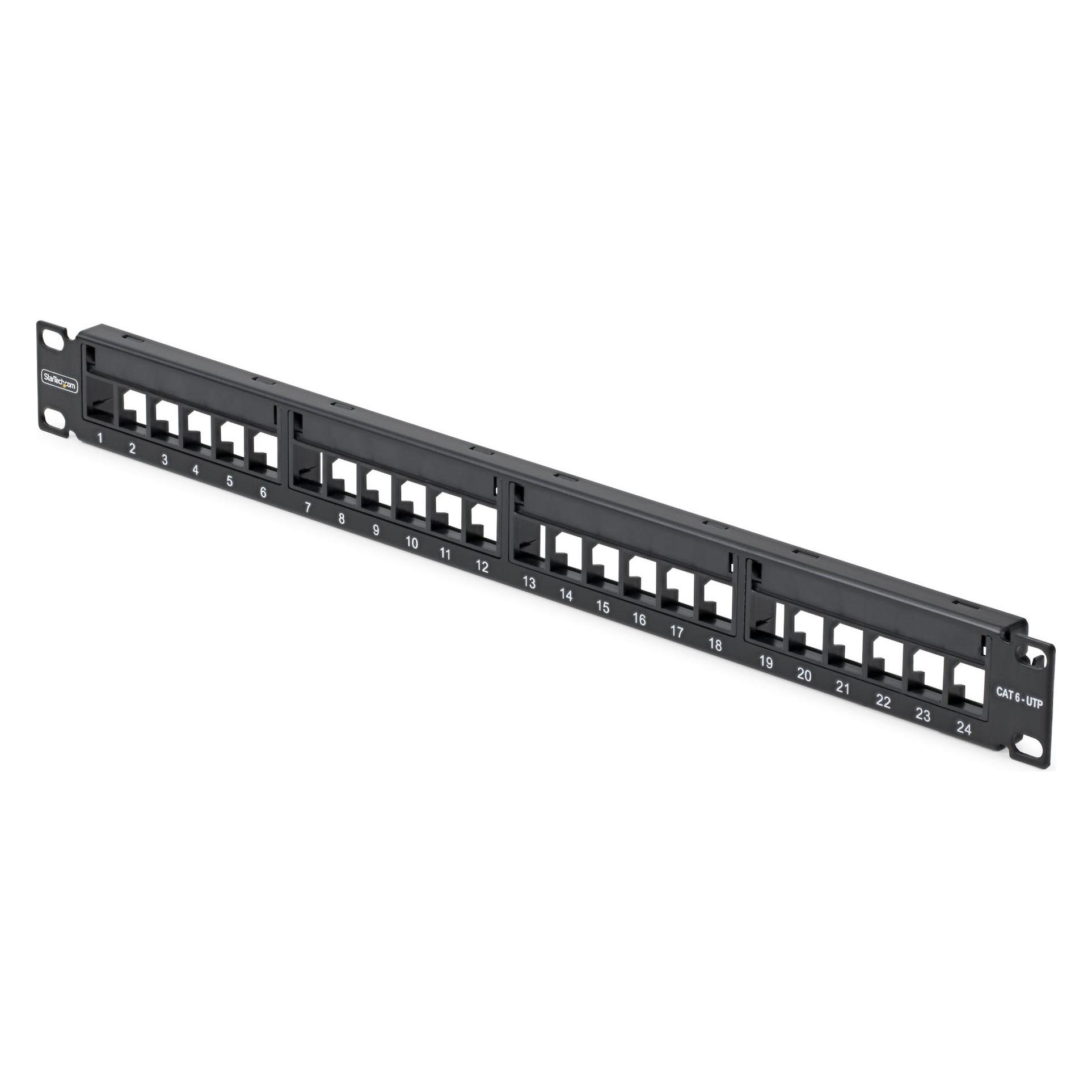 StarTech 24 Port 1u Blank Patch Panel. Nms Ns Cabl (C6PANELUTP241UCM)