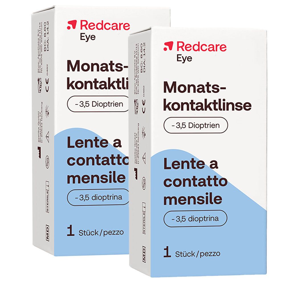 Redcare Monatslinse -3,5dpt 2 Stück Kontaktlinsen