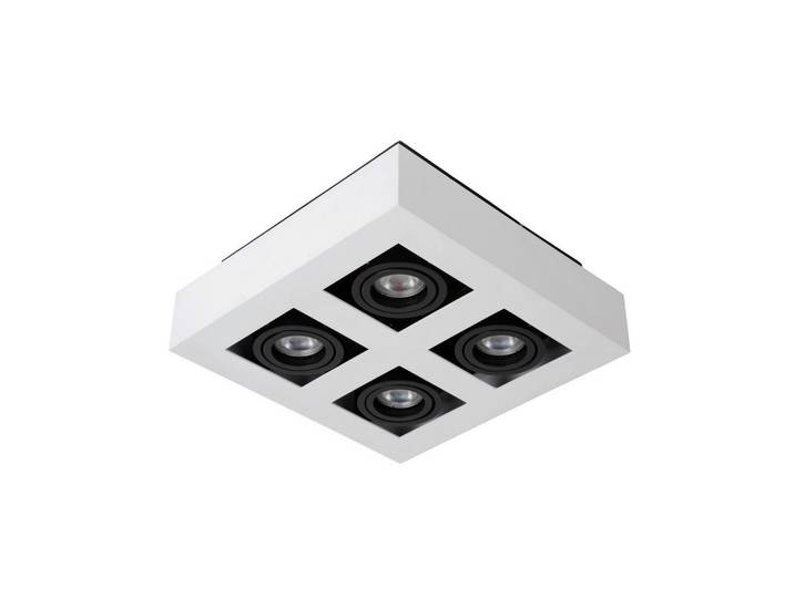 Lucide Led-Deckenleuchte Xirax, Weiß, quadratisch, 25x8.8x25 cm, RoHS, Reach, LED-Leuchtmittel austauschbar, Farbtemperaturwechsler, kabellos, horizontal und vertikal aufstellbar, Lampen & Leuchten, LED Beleuchtung, LED-Deckenleuchten