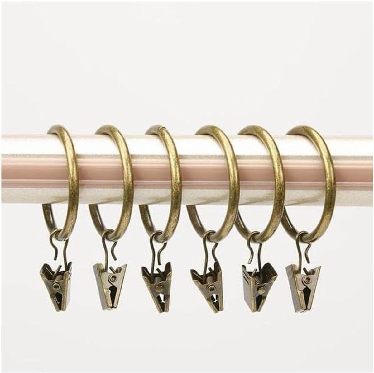 Gordijn ring clips van stevig metaal in zilverkleur - 10 stuks
