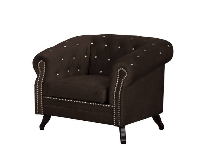 Fauteuil I Marron/Marron foncé Tissu 108 x 84 x 88cm