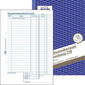 Zweckform Avery  318 Kassenbericht A5 50 Blatt
