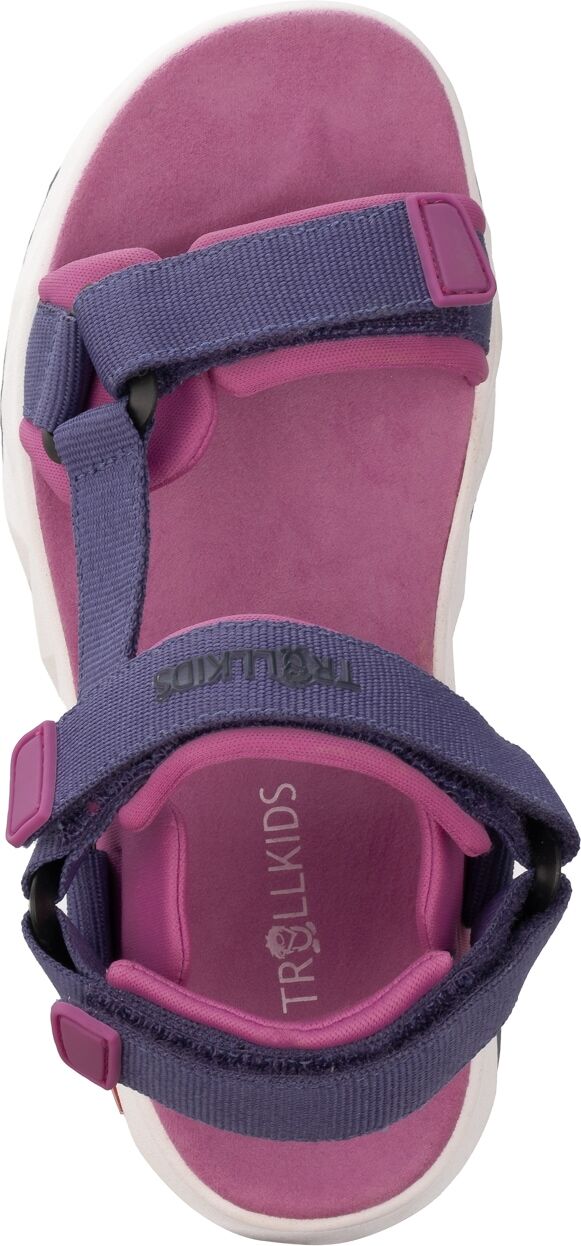 Sandale TROLLKIDS "KIDS LYSEFJORD SANDAL", Mädchen, Gr. 29, Synthetik Textil, lila (violet blau, navy, mallow pink), Synthetik, Textil, Schuhe Sandale violet blau, navy, mallow pink 29, Synthetik Textil