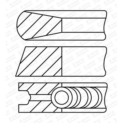 GOETZE ENGINE Kolbenringsatz 0843190010 für HYUNDAI