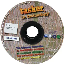 Tasker Datenkabel auf Rolle 6x 0.25 - 100 m Schwarz (100 m), Netzwerkkabel
