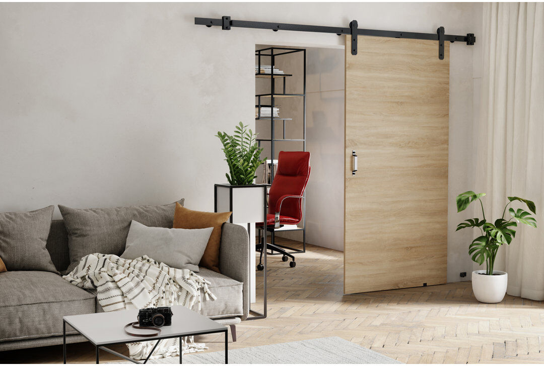 Brayden Studio Door Light Brown 86cm x 205cm