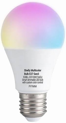 SHELLY WLAN-LED-Lampe Multicolor Bulb, E27 Gen3, WLAN, BT