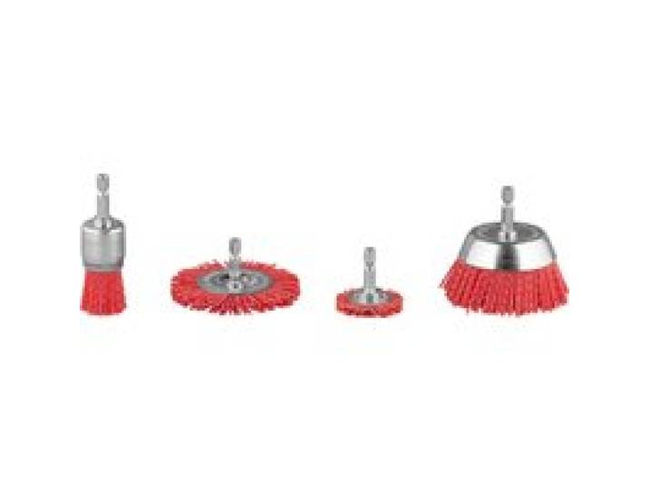 PARKSIDE® Set de brosses métalliques ou set de polissage ou set de brosses en nylon ou pompe pour perceuse (Brosses en nylon PNB 4 A1)