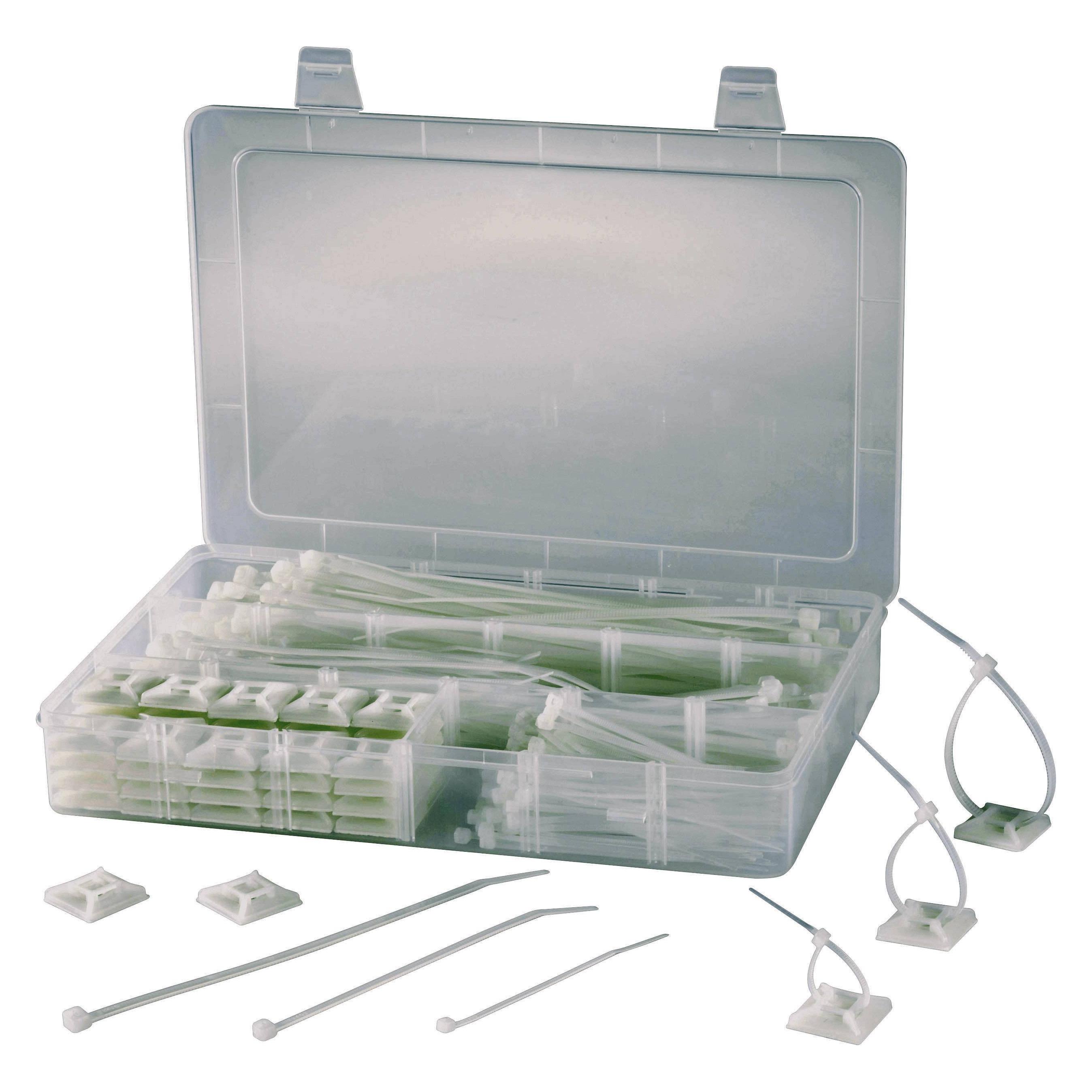 Tru Components Kabelbinder- und Klebesockel-Set (Kunststoffkabelbinder, 100 mm, 1 Stk.) (1566420)